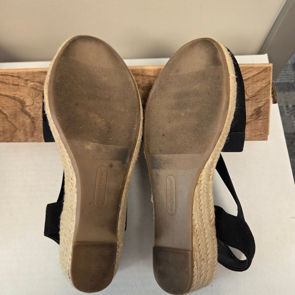 Comfortview Womens The Elodie Espadrille Shoe. Black 8.5 WW - Picture 4 of 7